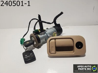 OEM 2001 Jaguar S-Type 4L Ignition Key Barrel w/ Lock Set & Glove Box Handle Foto 1 de 4