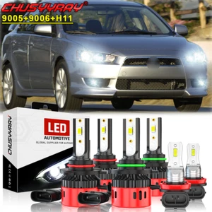 Para Para Mitsubishi Lancer 2008-2017 6x Faros LED + Bombillas Antiniebla 6000K - Imagen 1 de 10