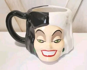 Disney Villains Cruella De Vil 16OZ Sculpted Ceramic Mug 101 Dalmatians - Picture 1 of 7