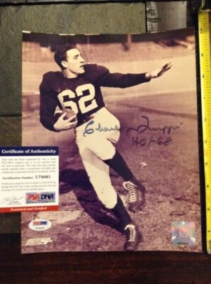 Charley Trippi (HOF) (Deceased) Signed 8x10 Glossy Photo PSA DNA "HOF 68" - Image 1 of 2