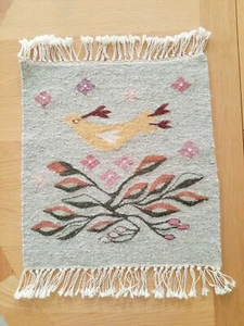 Swedish wool bird wall hanging - Picture 1 of 8