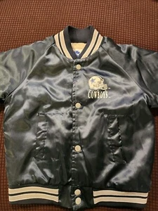 Dallas Cowboys NFL Football Satin Bomber Jacket Kids Small 6-7 Vintage Boys - Picture 1 of 12