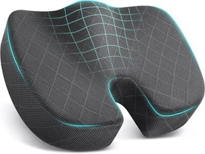 Memory Foam Seat Cushion, Pain Relief for Office Chair, Car, Sciatica & Coccyx - Picture 1 of 45