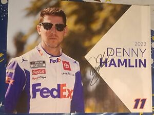AUTOGRAPHED Denny Hamlin 2022 FedEx 8x10 NASCAR CUP JGR #11 Hero Post card