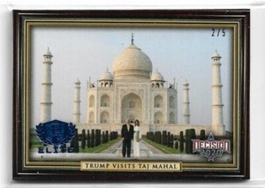 RARE 2020 DECISION DONALD & MELANIA TRUMP VISITS TAJ MAHAL ELITE CARD E16 ~ 2/5