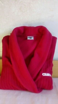 Vestaglia da camera Charro pile tg L rosso uomo donna calda usata giacca  - Immagine 1 di 4