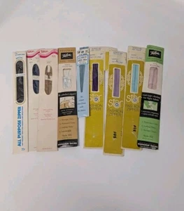 Vintage Reißverschluss Sortiment: Metallreißverschlüsse verschiedene Farben & Längen (9) - Bild 1 von 6
