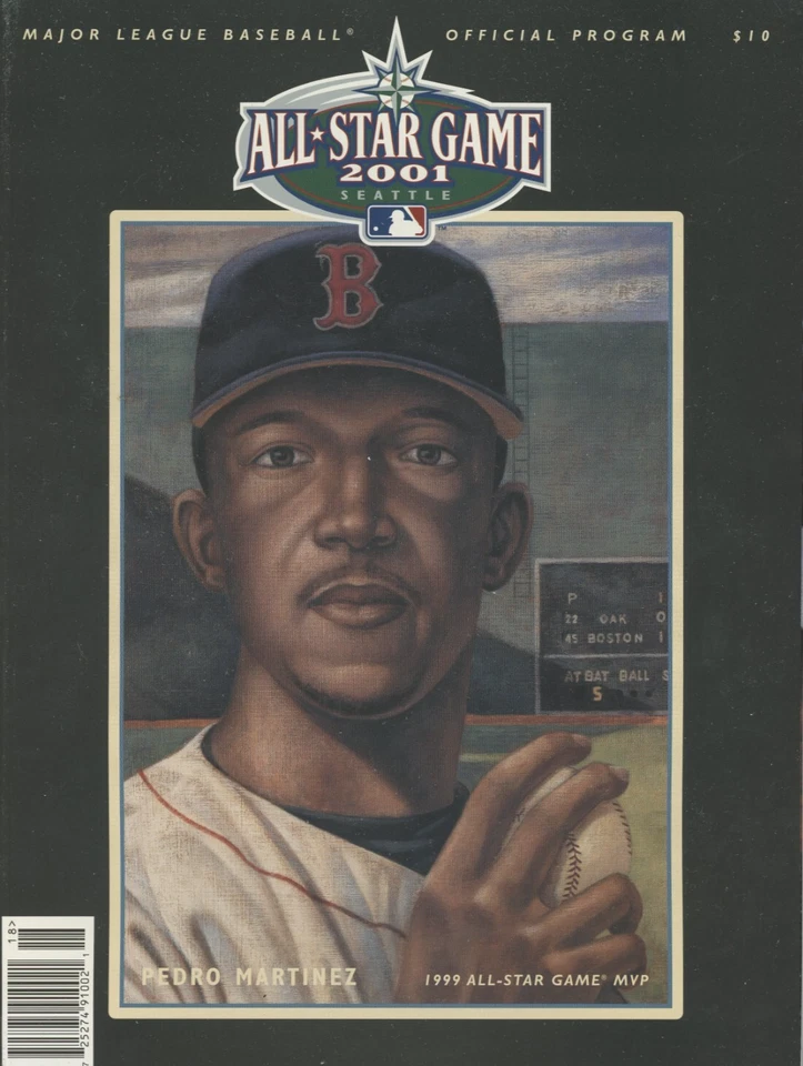 2001 MLB All Star Game OFFICIAL PROGRAM NM Condition PEDRO MARTINEZ Cover - Image 1 of 1