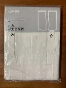 IKEA ALFREDE Gardinen Vorhänge 57 x 118" (2 Paneele) Baumwolle weiß Shabby Landhaus - Bild 1 von 2