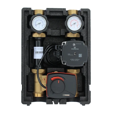 ENVIRON Circuito calefactor grupo bomba con mezclador 3 vías, ESBE ARA661 y GRUNDFOS UPM3 HYBRID