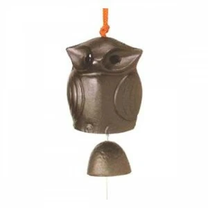 Furin Japanische Windglocke Glockenspiel Takaoka Metall Handwerk Fukuro Eule Schwarz Gusseisen - Bild 1 von 2