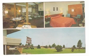 Bloomington, Illinois mid-century postcard / Prairie Travler motel on Route 66 - Picture 1 of 2