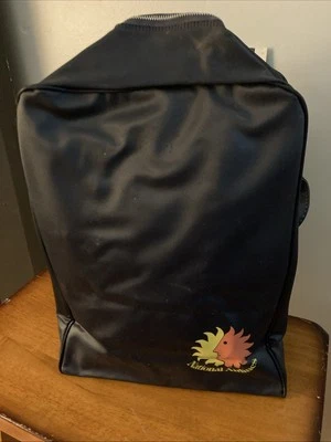 Bolso de vuelo de vinilo National Airlines negro mediados de los años 60 con correa para el hombro sin usar Foto 1 de 4