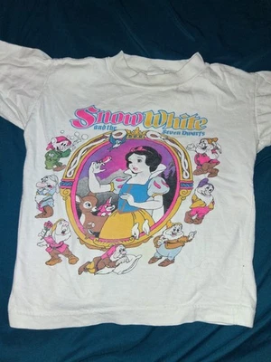 Disney Princess Snow White & 7 Dwarfs Shirt Girl's Small Vintage 90s - Image 1 of 4