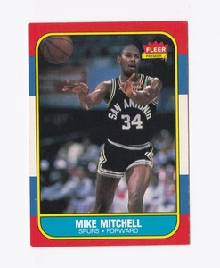 Fleer #74 1986-87 Mike Mitchell San Antonio Spurs Auburn Tigers - Imagen 1 de 2