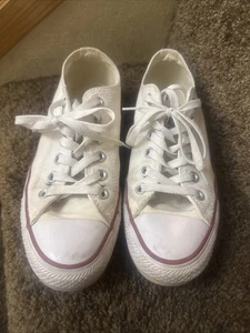 Converse All Star Sneakers Low Top weiß Canvas Schnürschuhe Größe Damen 7,6 - Bild 1 von 10