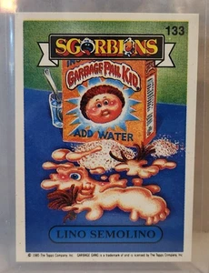 Sgorbions (1985) #133 Lino Semolino Italian GPK Series 1 Sticker Card - Bild 1 von 2