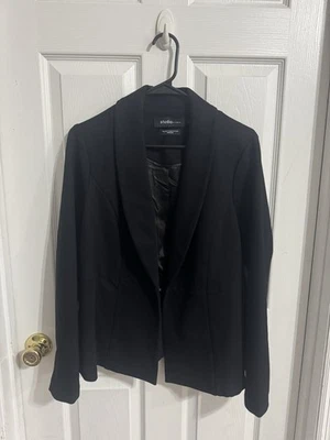 Blazer negro Studio By Torrid para mujer talla 0 Luxe Ponte Peplum Foto 1 de 3