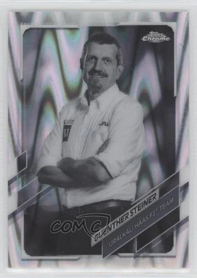 2021 Chrome Formula 1 F1 Crew Black & White RayWave Refractor Guenther Steiner - Image 1 of 2