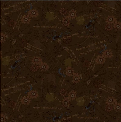 Tecido de algodão marrom floral Henry Glass Blessings of Home por jarda - Imagem 1 de 3