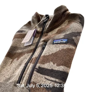 Suéter Patagonia Better 1/4 Cremallera Para Hombres Talla M Kansas Sky Camuflado Clásico Tostado Nuevo - Imagen 1 de 17