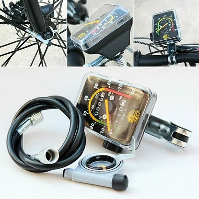 Analog Speedometer Odometer Mechanical Clock Waterproof For Bike Bicycle Cycling - Image 1 of 4