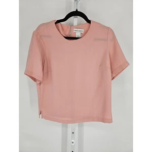 Blusa Drapers & Damons Mujer Talla S Manga Corta Cuello Redondo Rosa Claro De Colección - Imagen 1 de 3