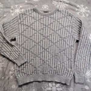 Vintage Men’s Croft & Barrow XL Heavy Cotton Knit Sweater MADE IN USA - Picture 1 of 7