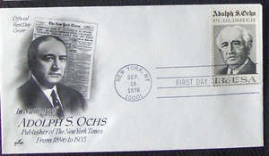US FDC ADOLPH S. OCHS by ArtCraft 1976. - Picture 1 of 1