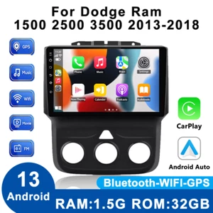 9" Car Stereo Radio Carplay For 2013-2018 Dodge Ram 1500 2500 3500 Android13 GPS - Picture 1 of 13