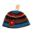 Kusan Accesories Wool Blend Multicolored Flower Winter Hat Womens