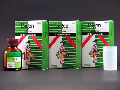 Bigen Hair Dye Natural Black Permanent Powder 6 g. No Ammonia Unisex 3 X - Image 1 of 4