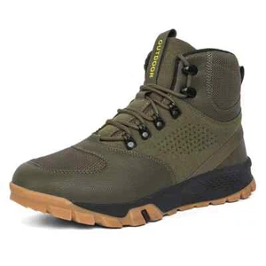 High-Top Men's Hiking Boots Outdoor Lace-Up Non-slip Waterproof Climbing Shoes - Picture 1 of 21