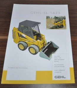 Cargadora compacta Gehl SL 1625 especificaciones cargadora compacta folleto folleto folleto D - Imagen 1 de 2