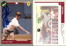 Tyler Green Signed 1991 Classic Draft Picks #7 Card Philadelphia Phillies Auto