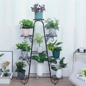 9 Tiers Classical Metal Flower Plant Stand Indoor Outdoor Garden Home Decoration - Picture 1 of 12