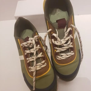 Zara Multicolor Sneakers Boy's Size 5 Trainers Green/Blue/Brown Lace Up - Picture 1 of 6