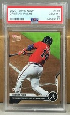 2020 TOPPS NOW #139 CRISTIAN PACHE PSA 10 GEM MINT BRAVES Call-Up MLB Debut