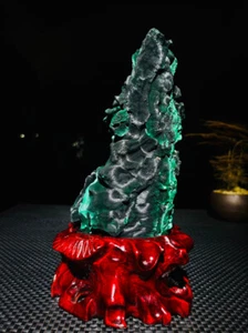 4.18LB Unique Natural Malachite Quartz Crystal Mineral Specimen Reiki .JCY1220A - Picture 1 of 6