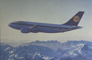 Lufthansa Airbus A310 Airplane Vintage Never Used Postcard VG - Picture 1 of 4