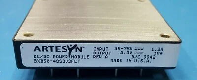 DC-DC CONVERTER MODULE, 36-75VDC to 3.3V 10A,  33Watt , BXB50-48S3V3FLT - Image 1 of 4
