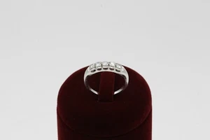 Damen Diamant Ring 14k Weißgold 5 Brillanten ca. 0,60ct. Gr. 59 ca. 3,65g - Picture 1 of 5