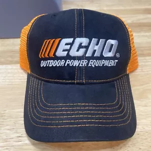 ECHO Outdoor Power Equipment Netz Rückseite N Line 100 % Baumwolle Neu aus altem Lagerbestand Druckknopflasche Kappe - Bild 1 von 11