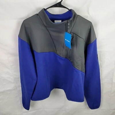 Moletom Columbia Pullover Feminino XL Azul Lodge Híbrido Zíper AL3202-432 Novo - Imagem 1 de 4