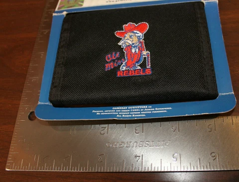 OLE MISS MISSISSIPPI REBELS EMBROIDERED WALLET Cover