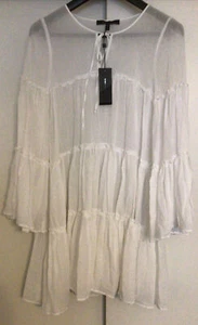 NWT BCBG Max Azria Susie White Cotton Sun Dress XS - Picture 1 of 5