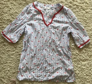 VINYARD VINES blue Red 3/4 Sleeve beach cover up top kids Large 14 - Picture 1 of 4