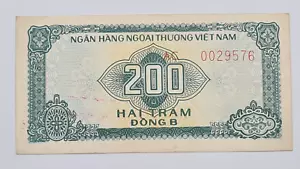 Certificado de cambio de divisas de Vietnam B 200 dong 1987 - Imagen 1 de 2