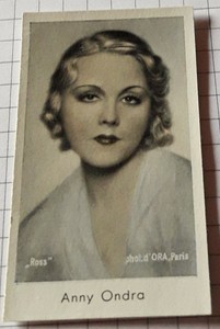 Movie Star ANNY ONDRA | Portrait Photo - Trading Card #3178