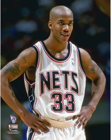 Stephon Marbury New Jersey Nets Unsigned White Jersey Smiling Photograph Cover